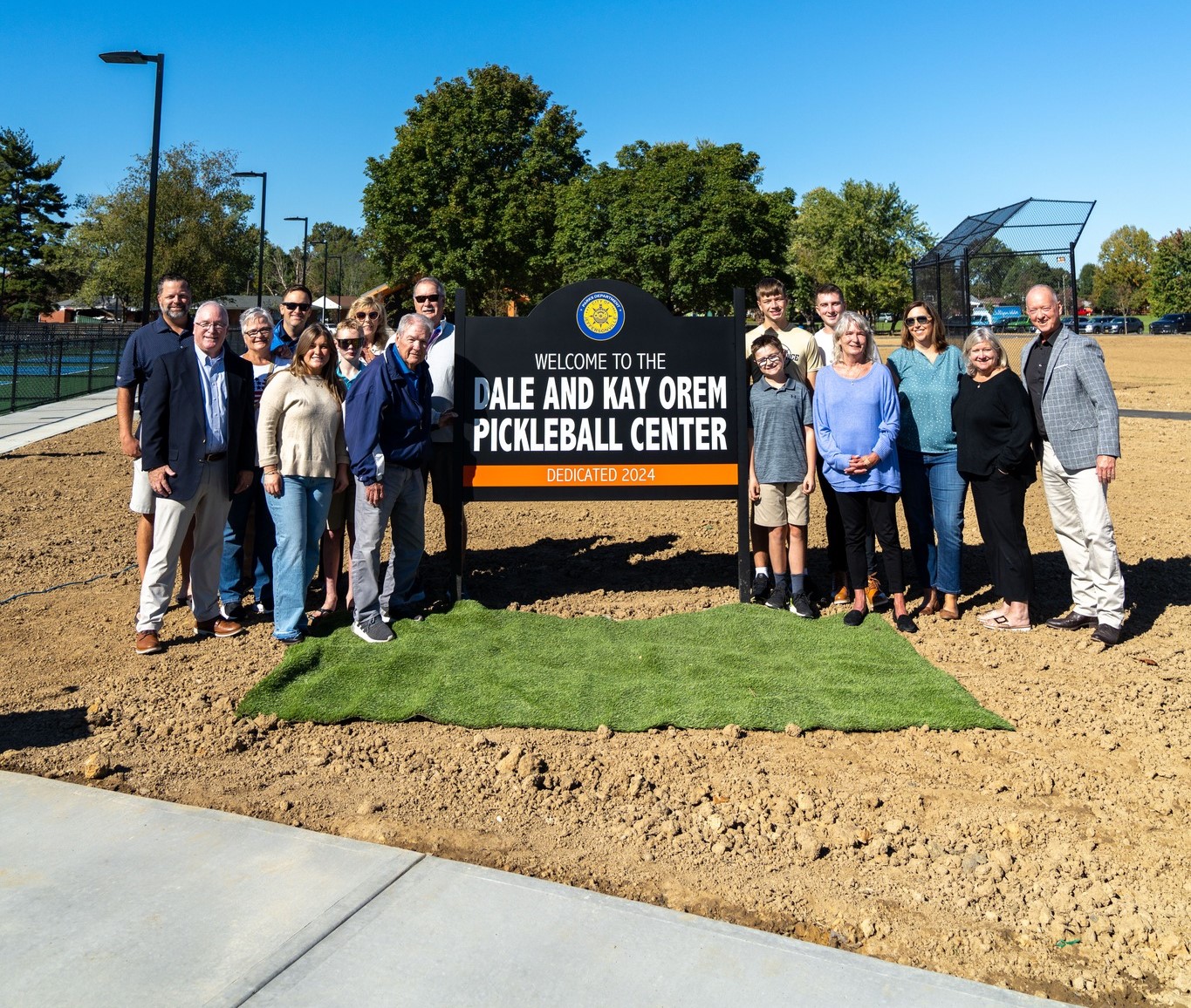 Orem family at Pickleball dedication
