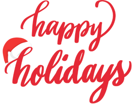 Happy holidays text graphic Happy holidays text graphic