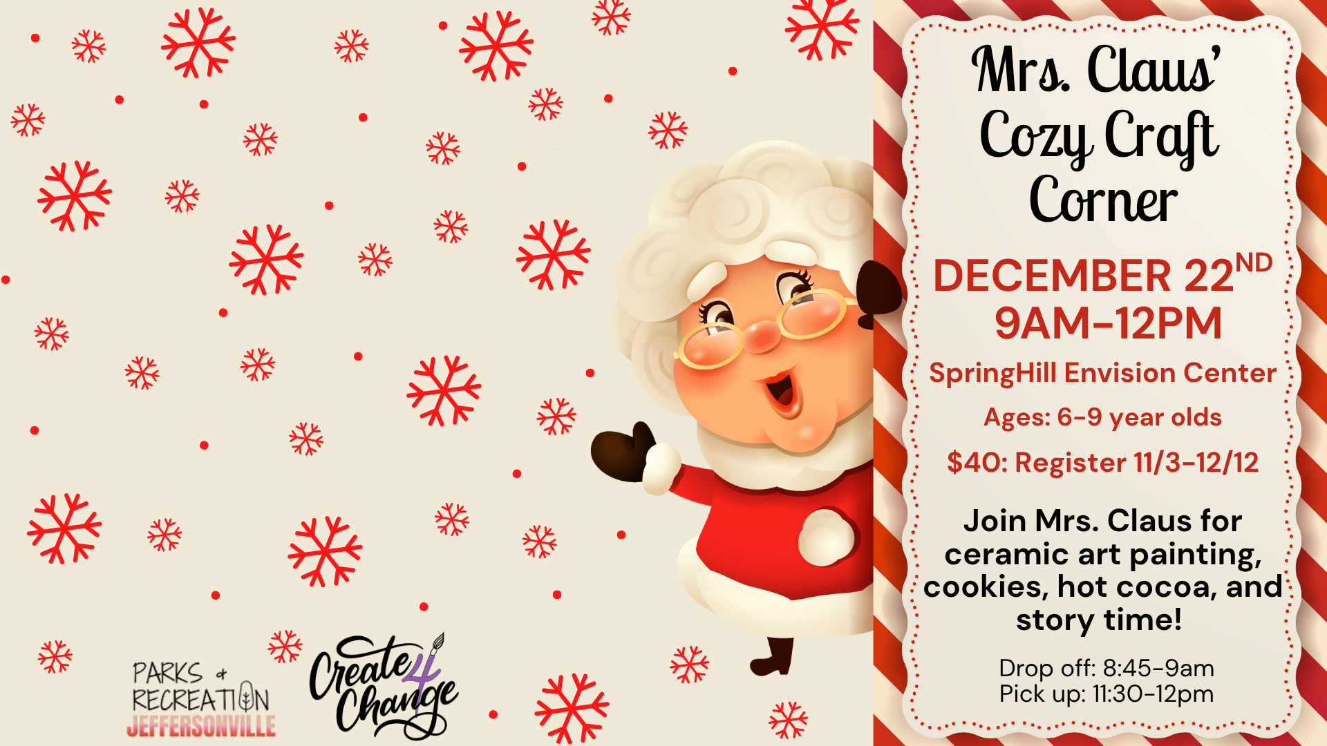 Mrs. Claus Craft Corner Flyer
